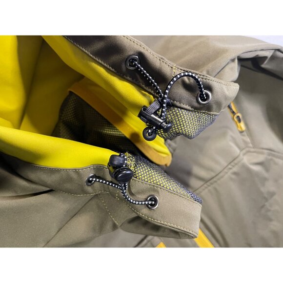 Little Donkey Andy Mens Olive Yellow Vest M Windproof Water Resistant Full Zip - Picture 15 of 15